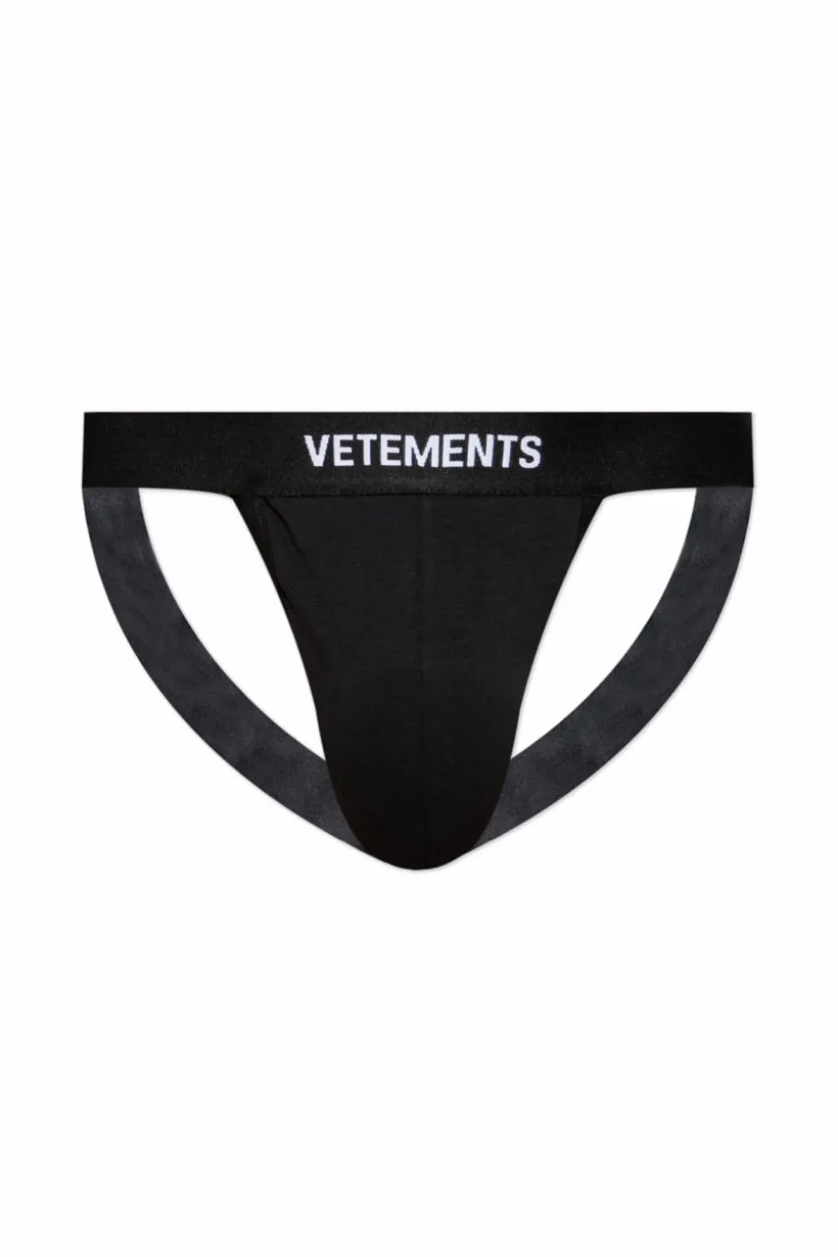 VETEMENTS BLACK Jockstraps with logo