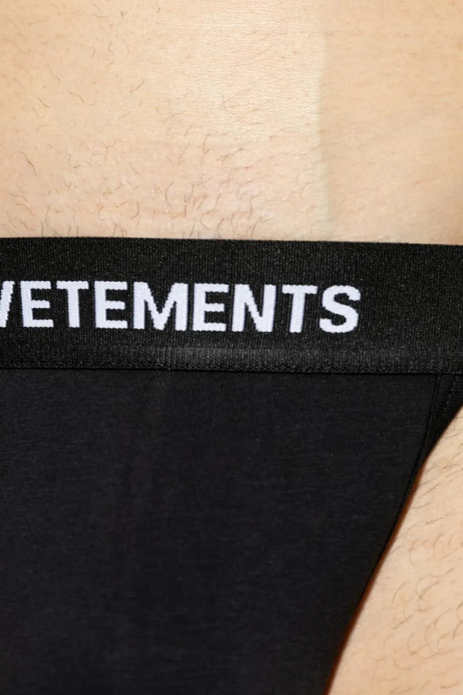 VETEMENTS BLACK Jockstraps with logo
