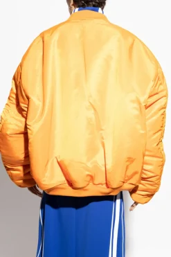 VETEMENTS BLACK Leather jacket type bomber