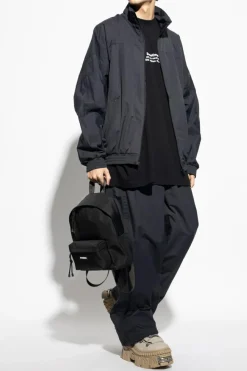 VETEMENTS BLACK Pants with logo