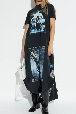 VETEMENTS BLACK Printed dress
