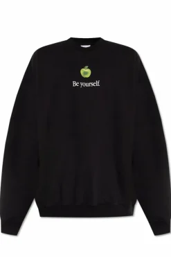 VETEMENTS BLACK Printed sweatshirt
