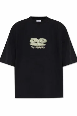 VETEMENTS BLACK Printed T-shirt