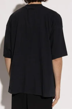 VETEMENTS BLACK Printed T-shirt