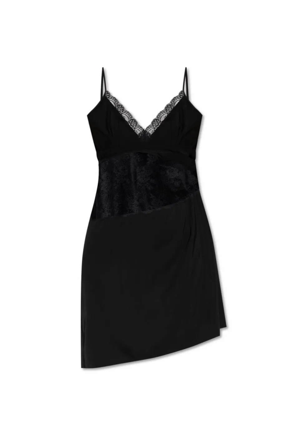 VETEMENTS BLACK Short dress with lace