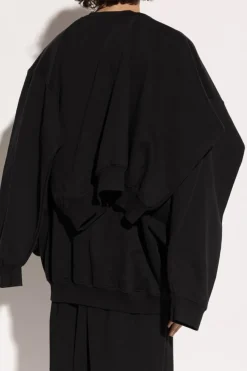 VETEMENTS BLACK Sweatshirt with decorative trim