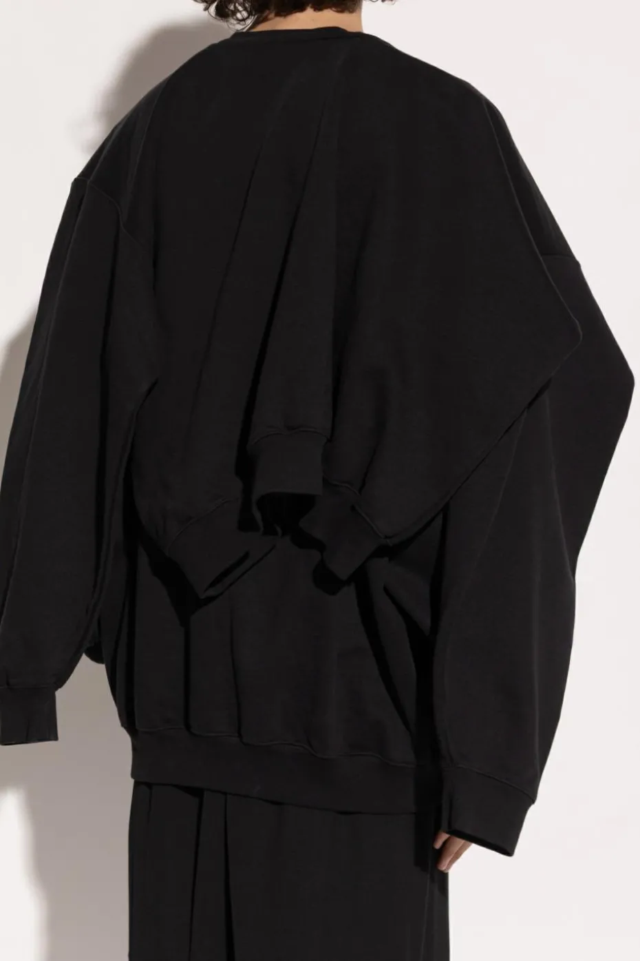VETEMENTS BLACK Sweatshirt with decorative trim