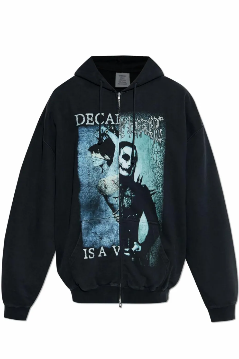 VETEMENTS BLACK Sweatshirt with print