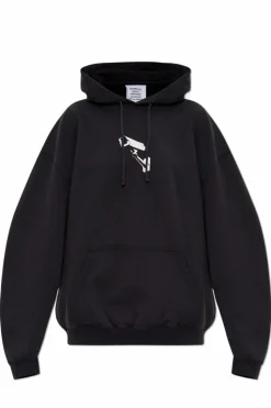 VETEMENTS BLACK Sweatshirt with print