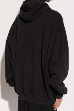 VETEMENTS BLACK Sweatshirt with print