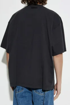 VETEMENTS BLACK T-shirt with print