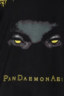 VETEMENTS BLACK T-shirt with print