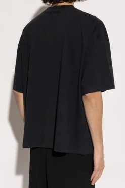 VETEMENTS BLACK T-shirt with print
