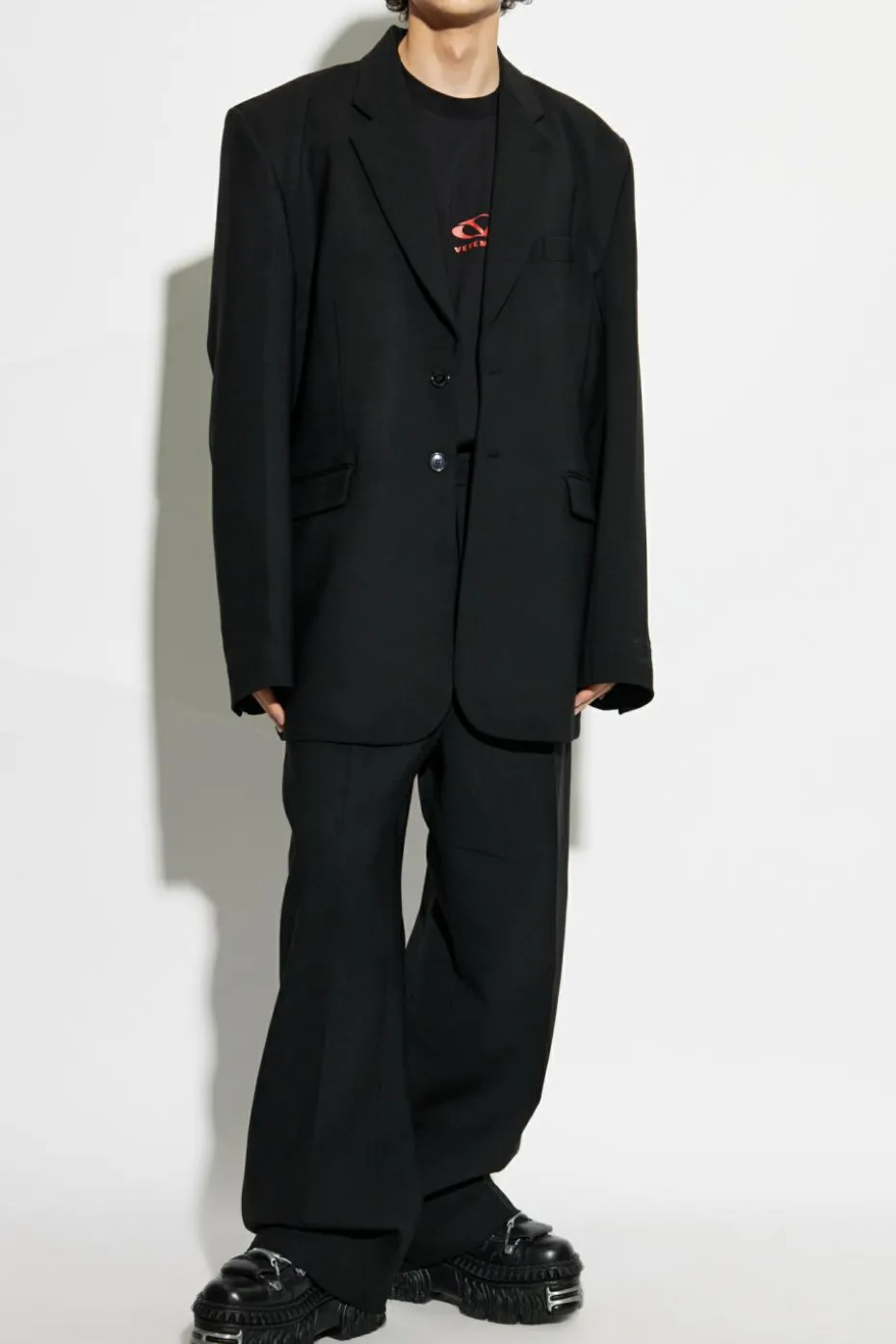 VETEMENTS BLACK Wool pants