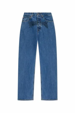 VETEMENTS BLUE Jeans with logo