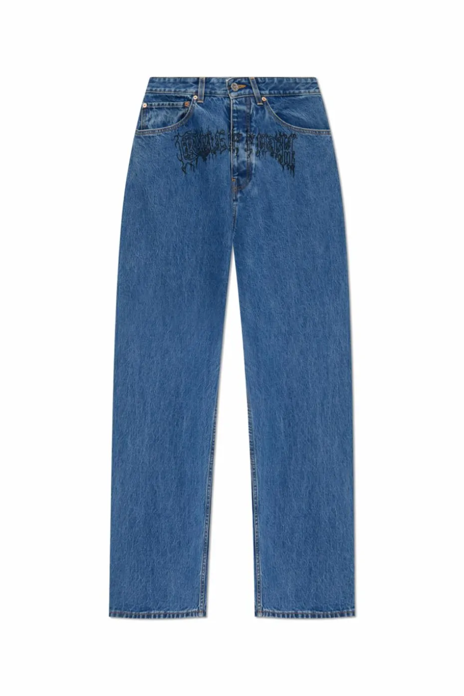 VETEMENTS BLUE Jeans with logo