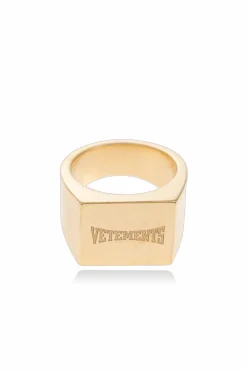 VETEMENTS GOLD Ring with logo