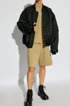 VETEMENTS GREEN Logo shorts