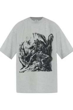 VETEMENTS GREY T-shirt with print