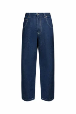 VETEMENTS NAVY BLUE Jeans with stitching