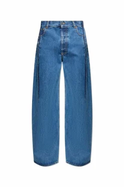 VETEMENTS NAVY BLUE Jeans with logo