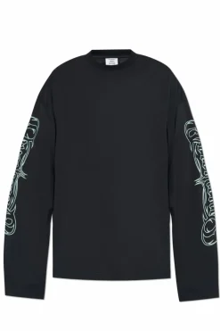 VETEMENTS NAVY BLUE Long-sleeve T-shirt