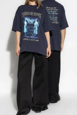 VETEMENTS NAVY BLUE Oversize T-shirt