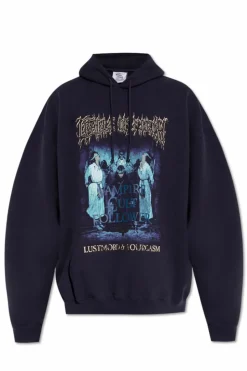 VETEMENTS NAVY BLUE Sweatshirt with print