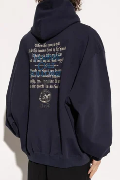 VETEMENTS NAVY BLUE Sweatshirt with print