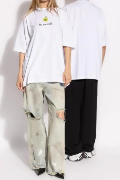 VETEMENTS WHITE T-shirt with print