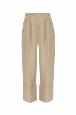 Victoria Beckham beige Wide-leg pants