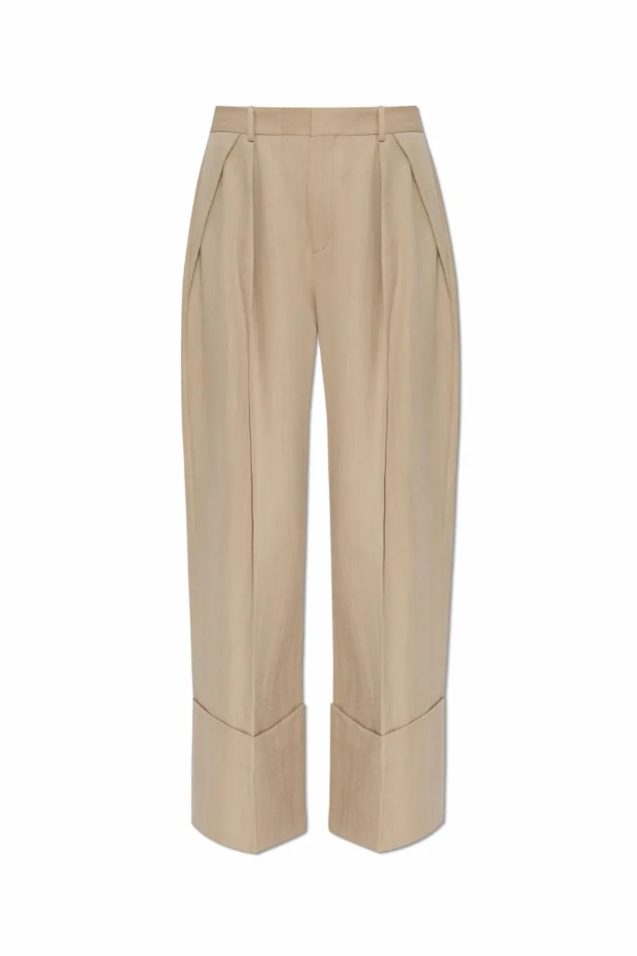 Victoria Beckham beige Wide-leg pants