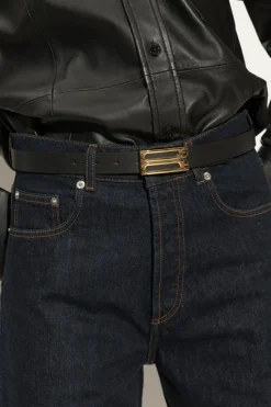 Victoria Beckham BLACK Leather belt