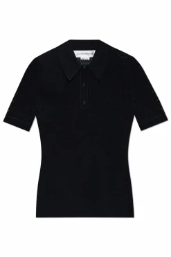 Victoria Beckham BLACK Patterned polo