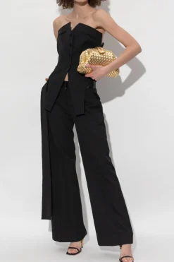 Victoria Beckham BLACK Pleated pants