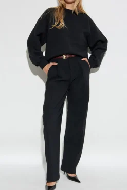 Victoria Beckham BLACK Sweatshirt with a crew neck