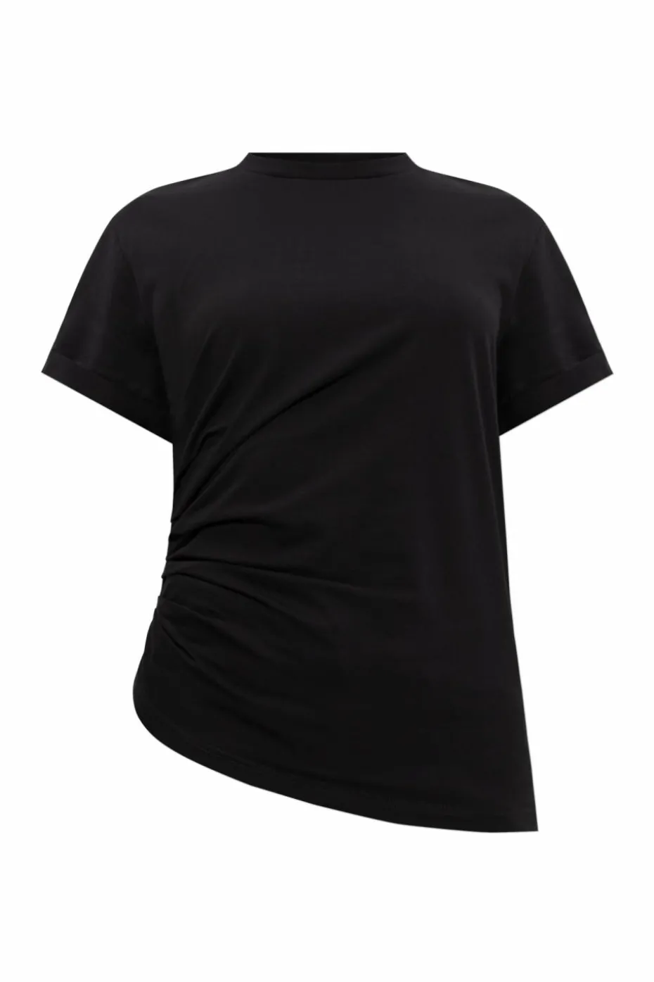 Victoria Beckham BLACK T-shirt with side draping