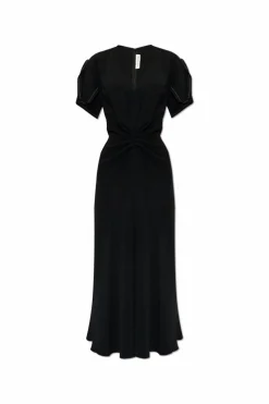 Victoria Beckham BLACK V-neck dress