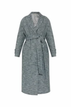 Victoria Beckham BLUE Coat with pockets