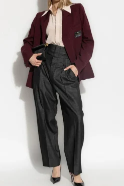Victoria Beckham BURGUNDY Jacket with pockets