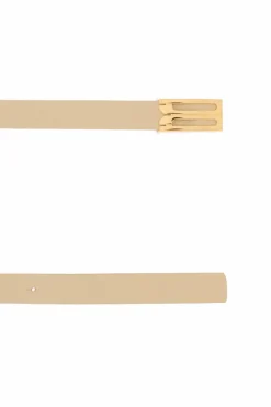 Victoria Beckham cream Leather belt
