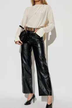 Victoria Beckham cream Silk top