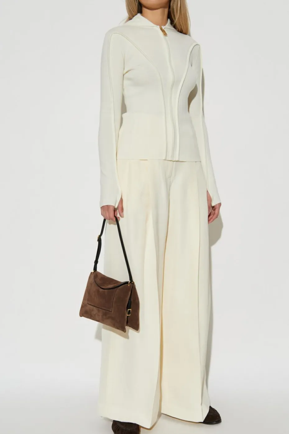 Victoria Beckham cream Wool cardigan
