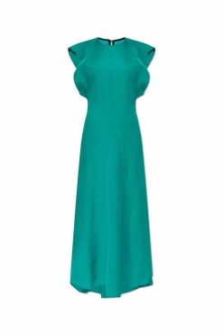 Victoria Beckham GREEN Dress with slits