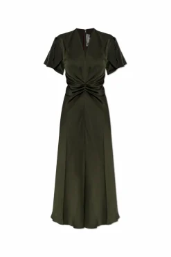 Victoria Beckham GREEN Draped dress