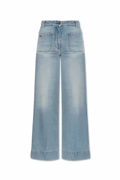 Victoria Beckham light blue Jeans with logo