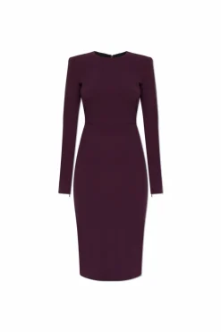 Victoria Beckham PURPLE Dress with shoulder pads