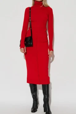 Victoria Beckham RED Wool turtleneck