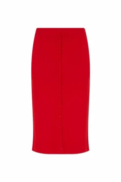 Victoria Beckham RED Wool skirt