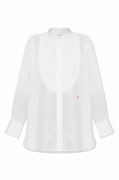 Victoria Beckham WHITE Shirt with a stand-up collar